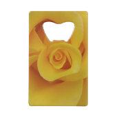 Romantic Yellow Rose Petals Creditkaart Flessenopener (Achterkant)