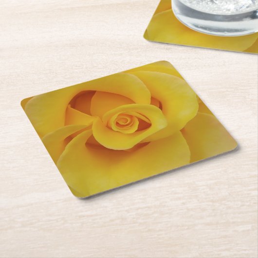 Romantic Yellow Rose Petals Kartonnen Onderzetters (Schuin)