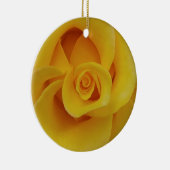 Romantic Yellow Rose Petals Keramisch Ornament (Rechts)