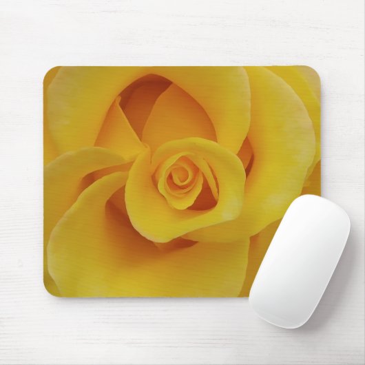 Romantic Yellow Rose Petals Muismat (Met muis)