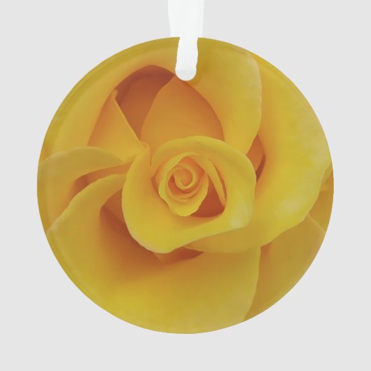 Romantic Yellow Rose Petals Ornament (achterkant)