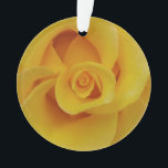 Romantic Yellow Rose Petals Ornament<br><div class="desc">Romantische gele rozenbladen.</div>