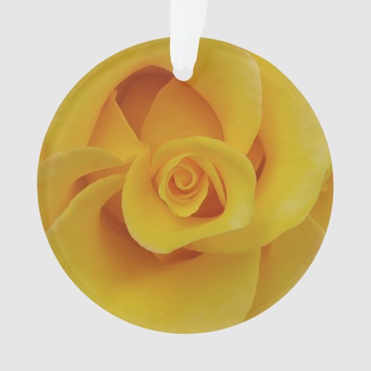 Romantic Yellow Rose Petals Ornament (voorkant)