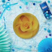 Romantic Yellow Rose Petals Papieren Bordje (Feest)