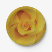 Romantic Yellow Rose Petals Papieren Bordje (Voorkant)