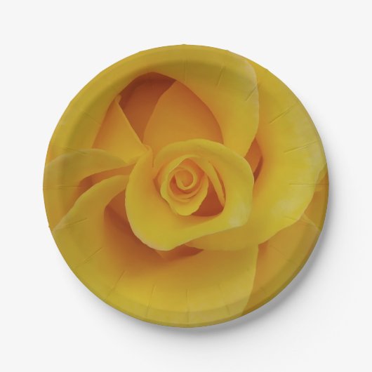 Romantic Yellow Rose Petals Papieren Bordje (Voorkant)