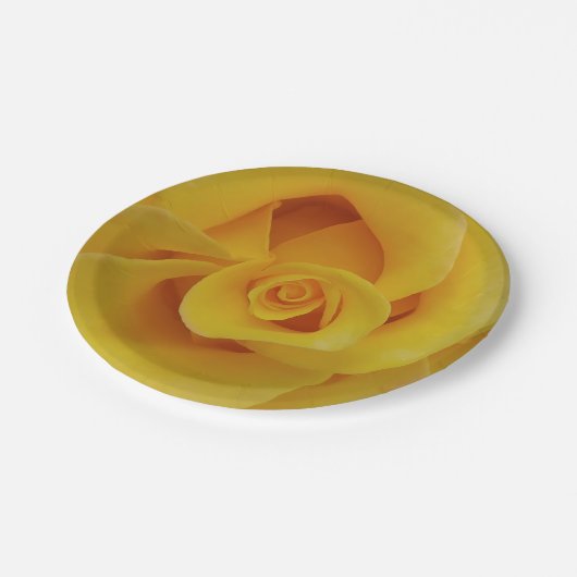 Romantic Yellow Rose Petals Papieren Bordje (Gekanteld)