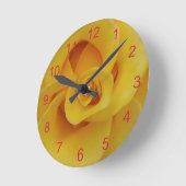 Romantic Yellow Rose Petals Ronde Klok (Hoek)