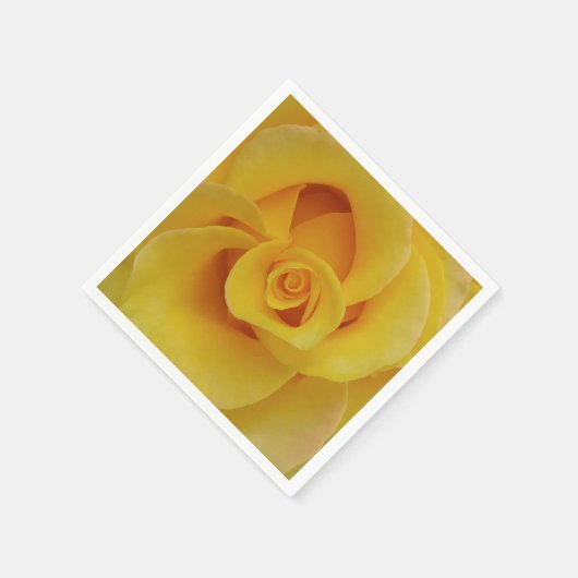Romantic Yellow Rose Petals Servetten (Hoek)