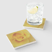 Romantic Yellow Rose Petals Stenen Onderzetter (Zijkant)