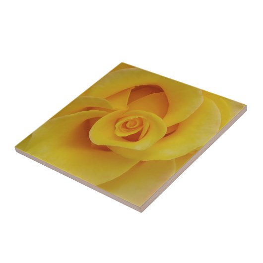 Romantic Yellow Rose Petals Tegeltje (Zijkant)