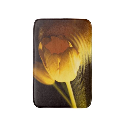 Romantic Yellow Tulip Badmat (Voorkant Verticaal)