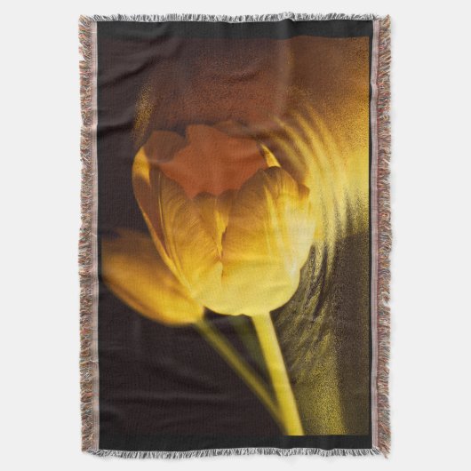Romantic Yellow Tulip Deken (Voorkant Verticaal)