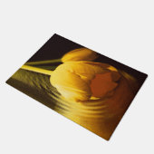 Romantic Yellow Tulip Deurmat (Schuin)