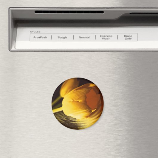 Romantic Yellow Tulip Magneet (Insitu (Vaatwasser))