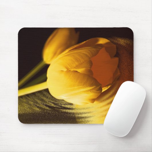 Romantic Yellow Tulip Muismat (Met muis)