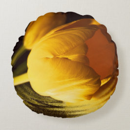 Romantic Yellow Tulip Rond Kussen
