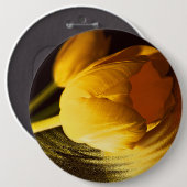 Romantic Yellow Tulip Ronde Button 6,0 Cm (Voorkant /achterkant)