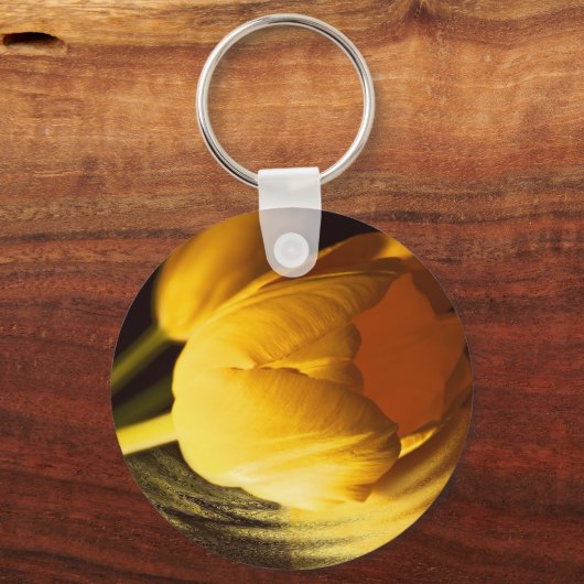 Romantic Yellow Tulip Sleutelhanger (Voorkant)