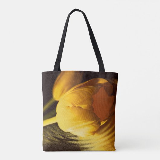 Romantic Yellow Tulip Tote Bag (Achterkant)