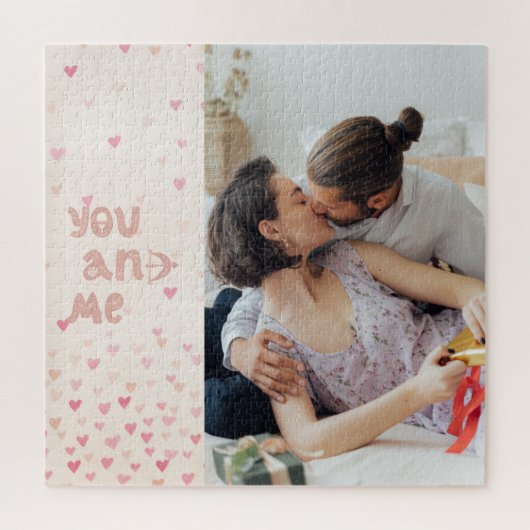 Romantic You and Me Valentijnsdag Foto Legpuzzel (Verticaal)