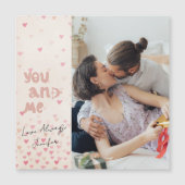 Romantic You and Me Valentijnsdag Photo Card (Voorkant)