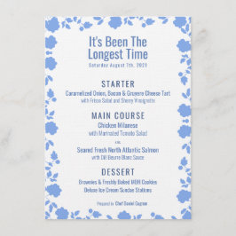 Romantic Zacht Blauw Bindmenu Menu