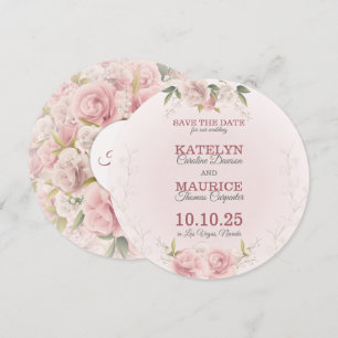 Romantic Zachte Rozen sparen de DatumKaart Save The Date