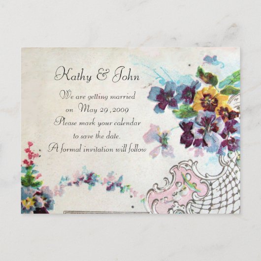 ROMANTICA 2 BEWAREN DE DATUM AANKONDIGINGSKAART (Achterkant)