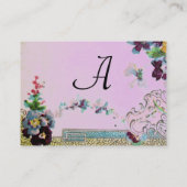 ROMANTICA 2 Monogram paars roze Visitekaartje (Achterkant)