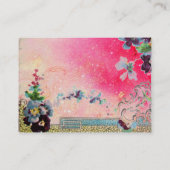 ROMANTICA 2 / Mooie Pansies in roze en blauw Visitekaartje (Achterkant)