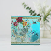 ROMANTİCA 3 BLUE AQUAMARINE MONOGRAM AANKONDIGING (Staand voorkant)