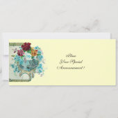 ROMANTİCA 3 MONOGRAM, blauw roze rood geel Aankondiging (Achterkant)