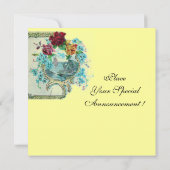 ROMANTİCA 3 MONOGRAM, Blue Yellow Weddenschap Aankondiging (Achterkant)