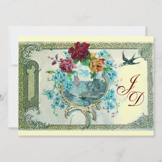 ROMANTİCA 3 MONOGRAM Gold metallic paper 2 Kaart (Voorkant)