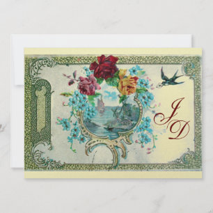 ROMANTİCA 3 MONOGRAM Gold metallic paper 2 Kaart