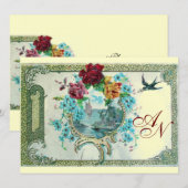 ROMANTİCA 3 MONOGRAM Gold metallic papier Aankondiging (Voorkant / Achterkant)
