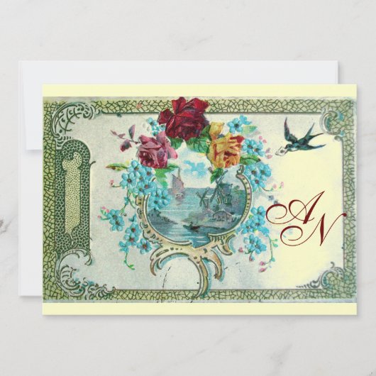 ROMANTİCA 3 MONOGRAM Gold metallic papier Aankondiging (Voorkant)