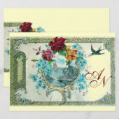 ROMANTİCA 3 MONOGRAM Gold metallic papier Aankondiging (Voorkant / Achterkant)