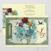 ROMANTİCA 3 MONOGRAM goud metallic papier Kaart (Voorkant / Achterkant)