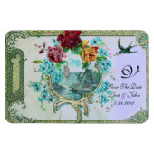 ROMANTİCA 3 MONOGRAM, slaat de datum op Magneet (Horizontaal)