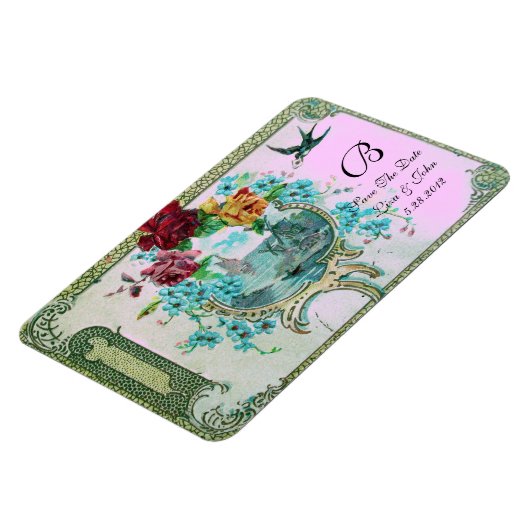 ROMANTİCA 3 MONOGRAM, sparen de Datum, Wit Magneet (Linkerzijde)