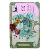 ROMANTİCA 3 MONOGRAM, sparen de Datum, Wit Magneet (Verticaal)