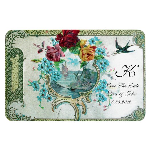 ROMANTİCA 3 MONOGRAM, sparen de Datum, Wit Magneet (Horizontaal)