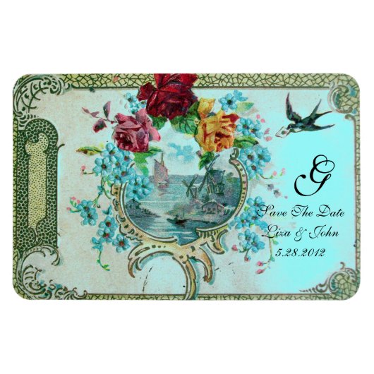 ROMANTİCA 3 MONOGRAM, sparen de Datum, Wit Magneet (Horizontaal)