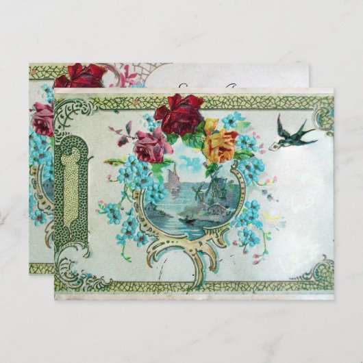 ROMANTICA 3 UITNODIGING BRIEFKAART (Voorkant / Achterkant)