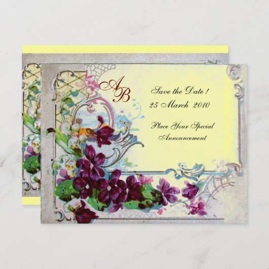 ROMANTICA 4 MONOGRAM 2 KAART (Voorkant / Achterkant)