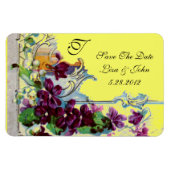 ROMANTİCA 4 MONOGRAM, sparen de Datum, groen, geel Magneet (Horizontaal)