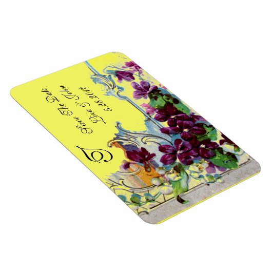 ROMANTİCA 4 MONOGRAM, sparen de Datum, groen, geel Magneet (Rechterzijde)