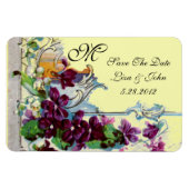 ROMANTİCA 4 MONOGRAM, sparen de Datum, groen, geel Magneet (Horizontaal)